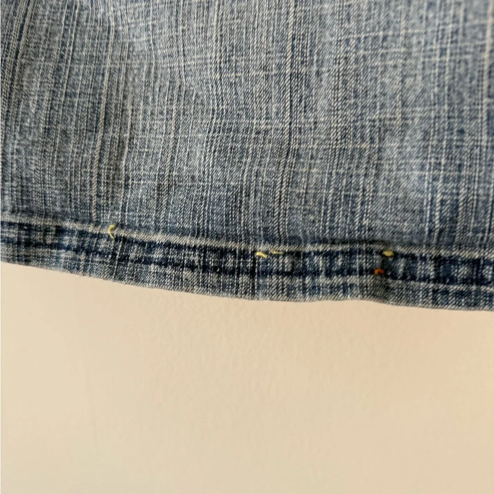 Vintage Y2K Plus Size YMI Light Blue Denim Low Rise Mini Skirt Womens Size 20 - Picture 8 of 12